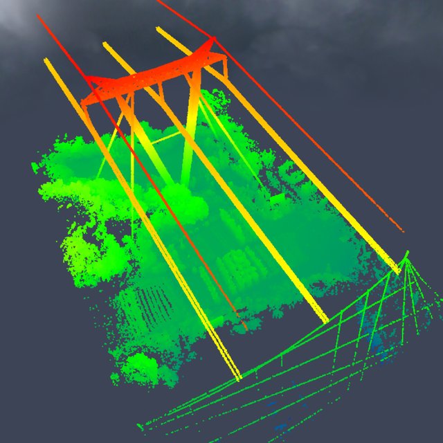 Tendido eléctrico con LiDAR aéreo